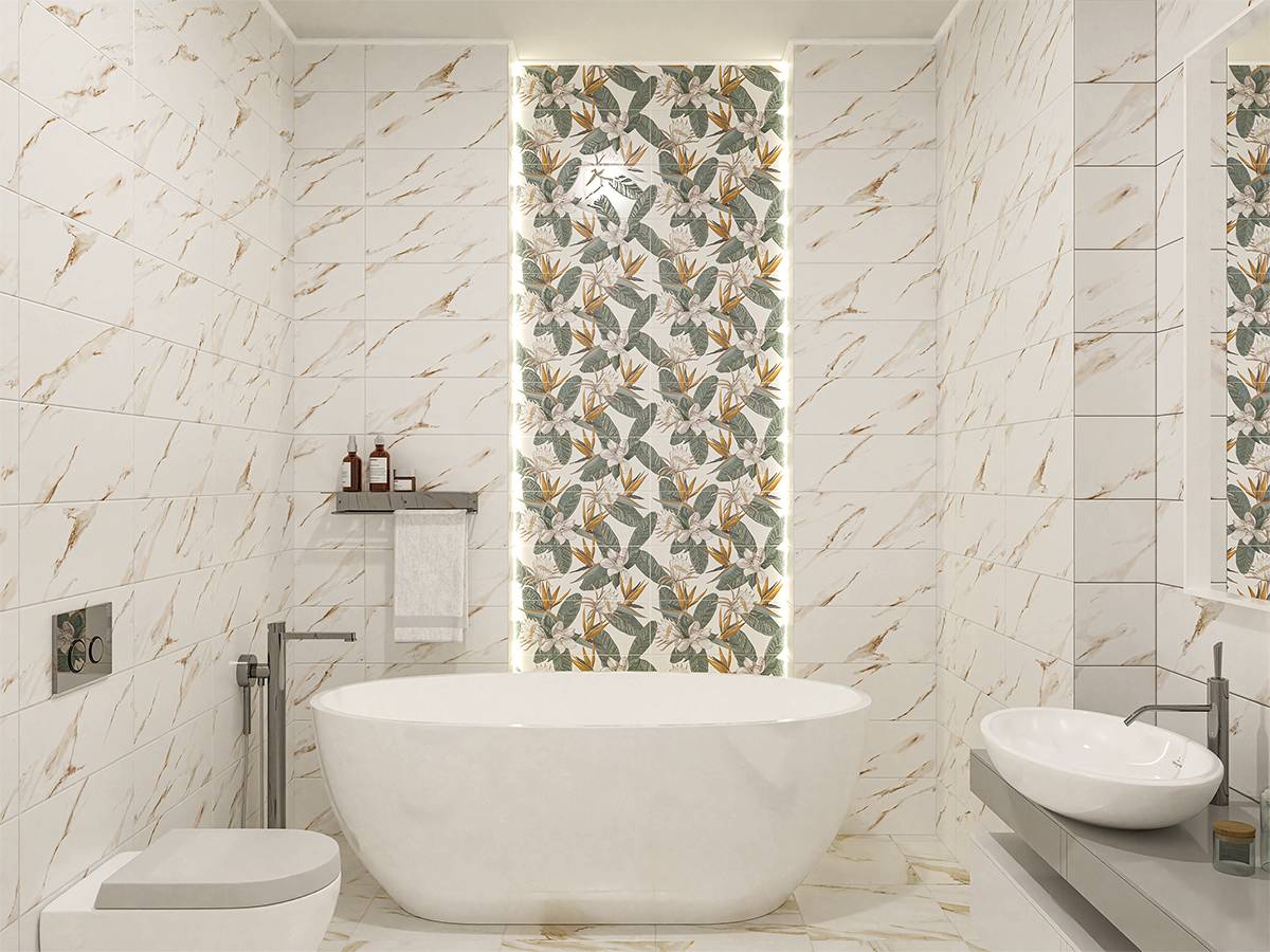 Керамическая плитка коллекция CALACATTA IVORI 20x50 Azori в Астрахани | Клондайк Астрахань Официальный сайт